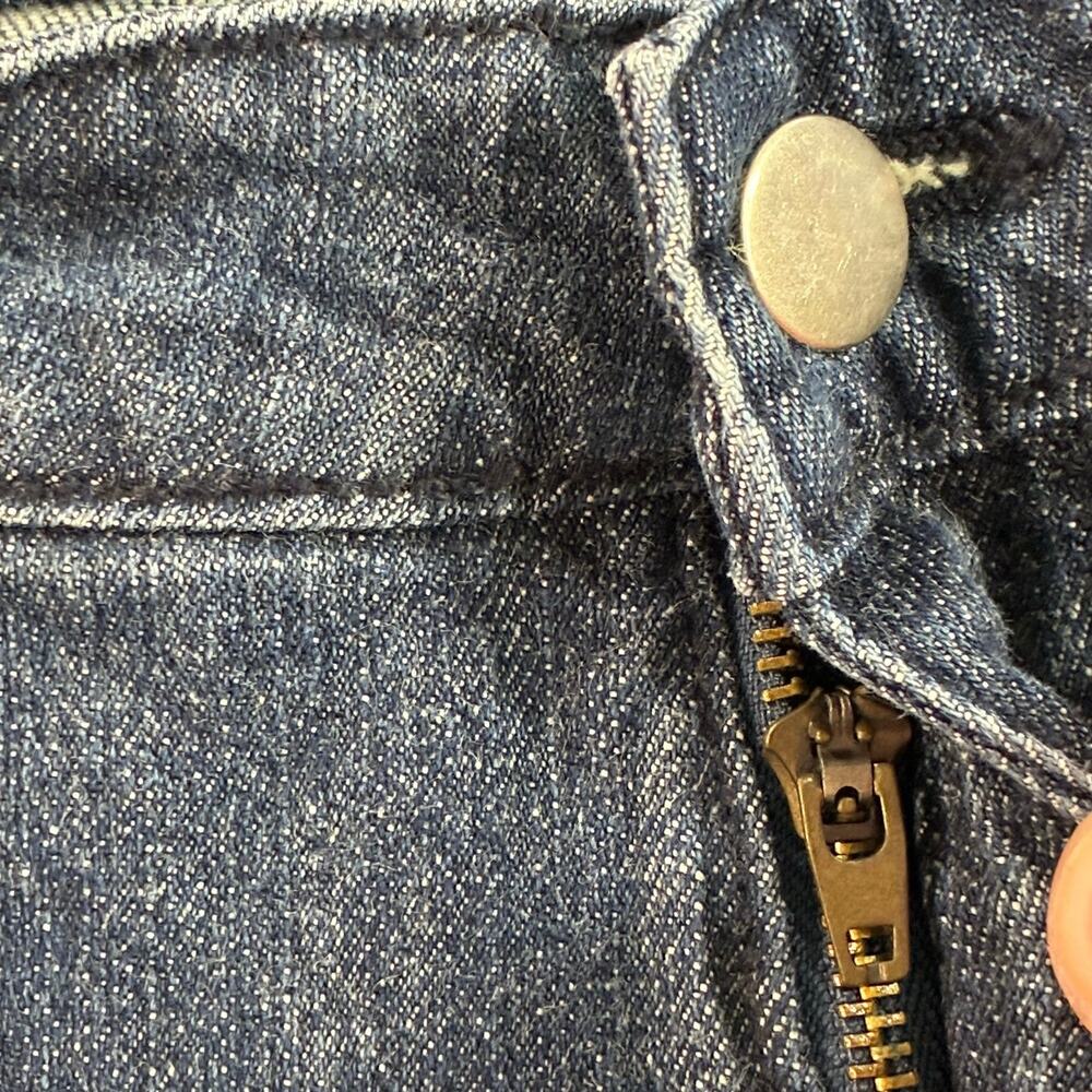 Women's Wide Leg Flare Jeans 30x31 Blue High Rise Stretch Denim Unbranded - Picture 10 of 12